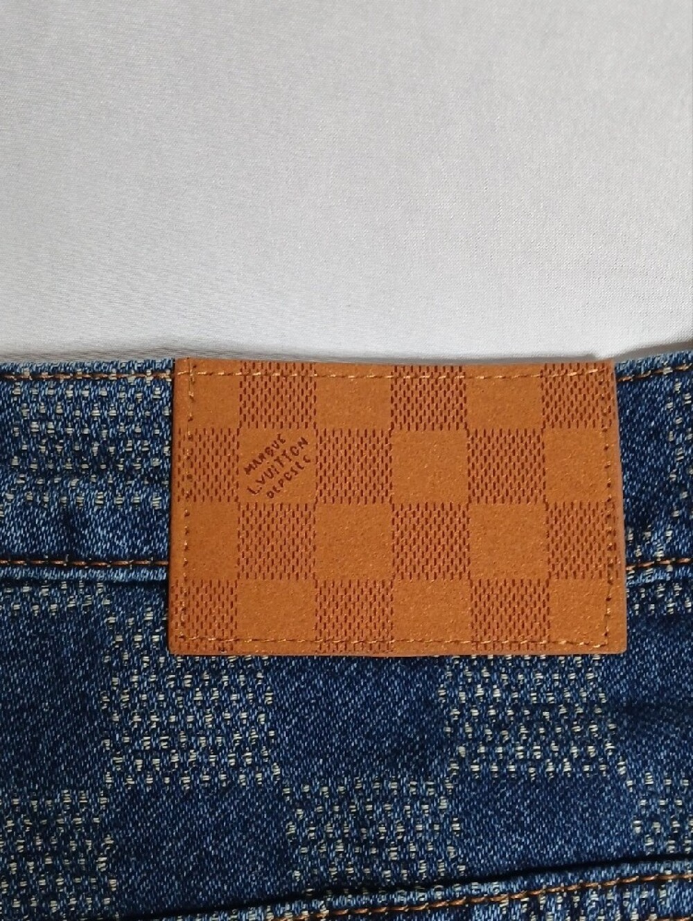 Louis Vuitton Damier Denim Skate Pants Checkered Jacquard Weave - Picture 5 of 8